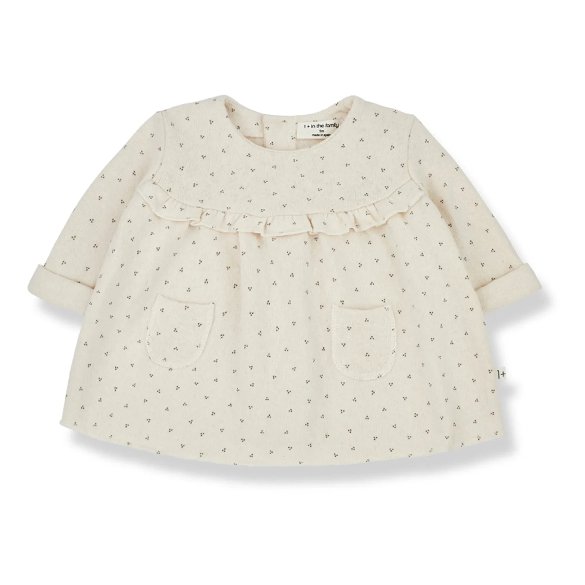 1+ in the family - Elke Recyceltes Material Kleid | Ecru