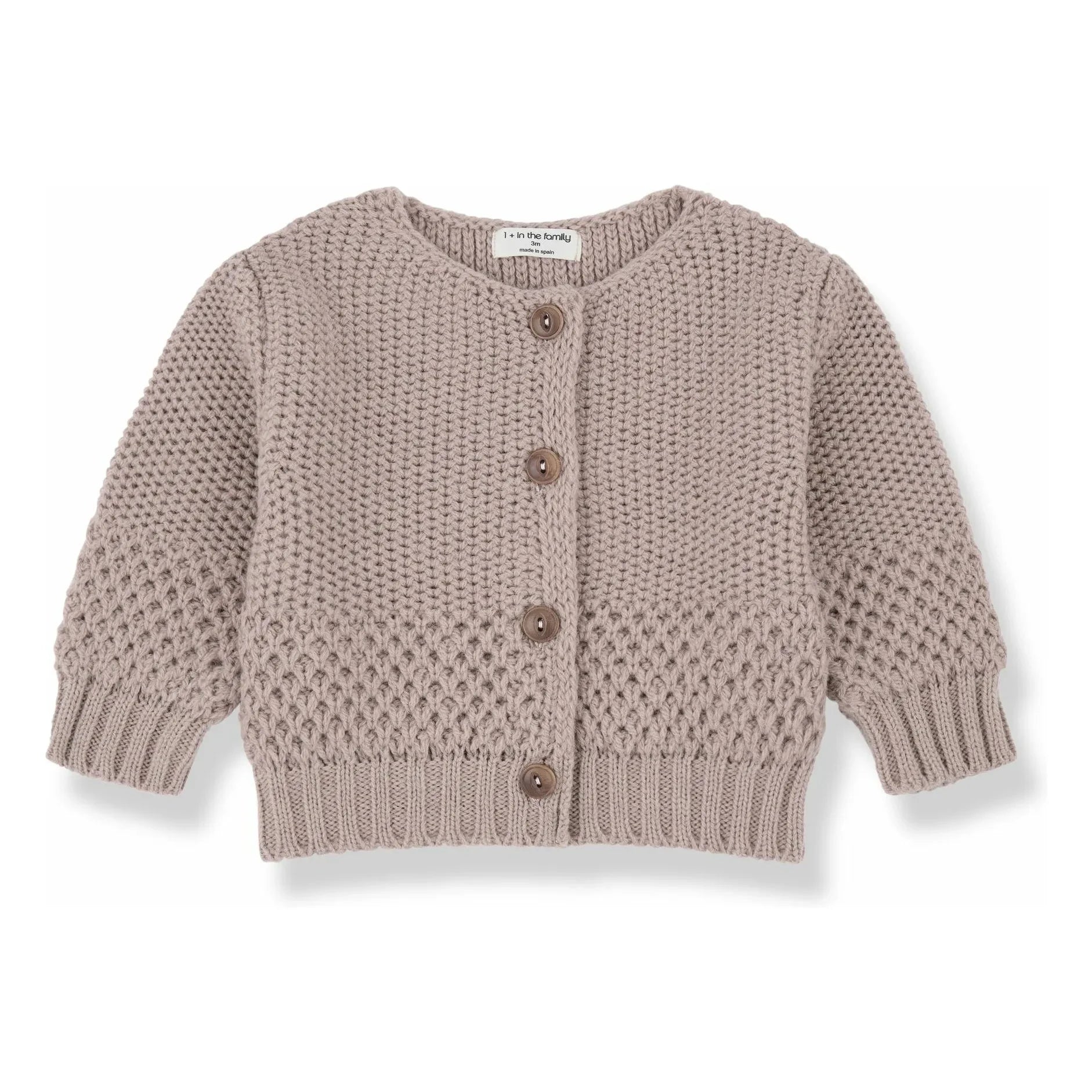 1+ in the family - Malene Merino-Wollcardigan | Nude