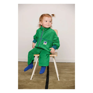 Mini Rodini - Organische Baumwolle Handtuch Reißverschluss Sweatshirt | Grün