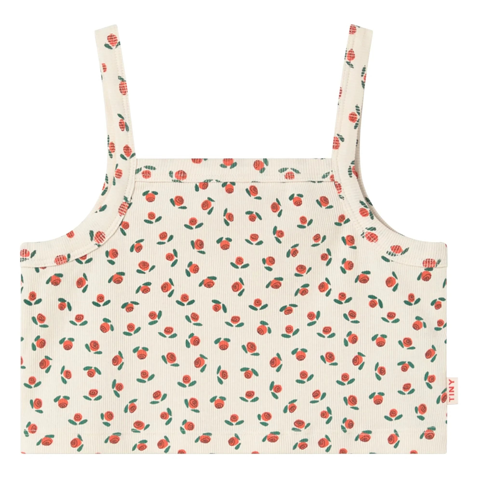 Tinycottons - Geprägtes Top Roses Bio-Baumwolle | Weiß