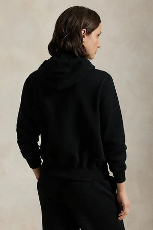 Polo Ralph Lauren fermuarlı kapüşonlu kadın sweatshirt pamuklu