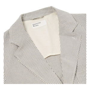 Universal Works - Gestreifte Derby Jacke | Grau