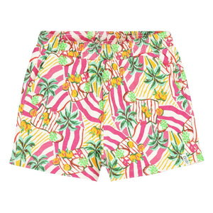 Tumble N'Dry – Amazonas Palmen-Shorts aus Bio-Baumwolle | Pink