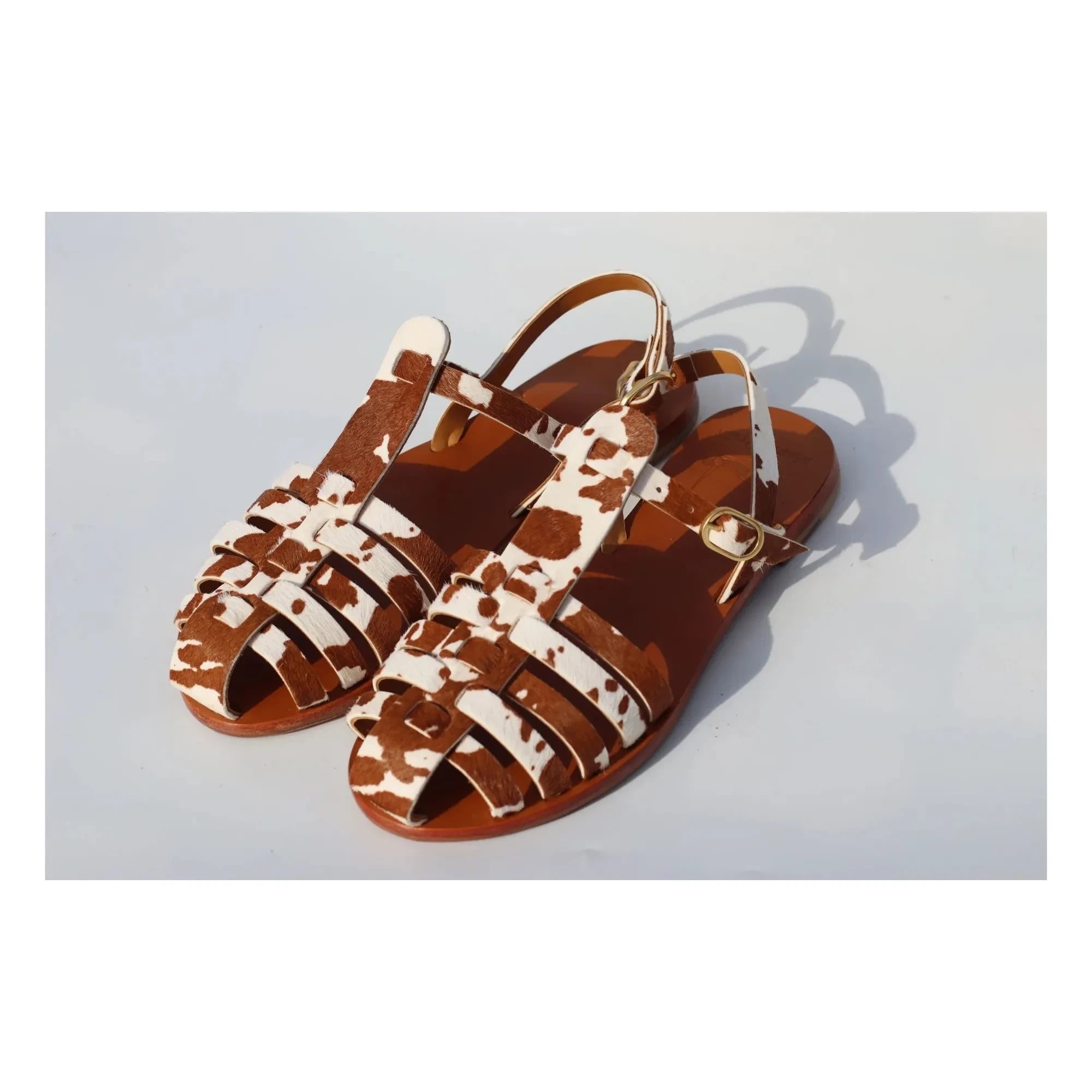 Mama Praïa - Fischer-Sandalen Kuh | Braun