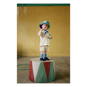 Melton - Leder Hausschuhe | Marineblau