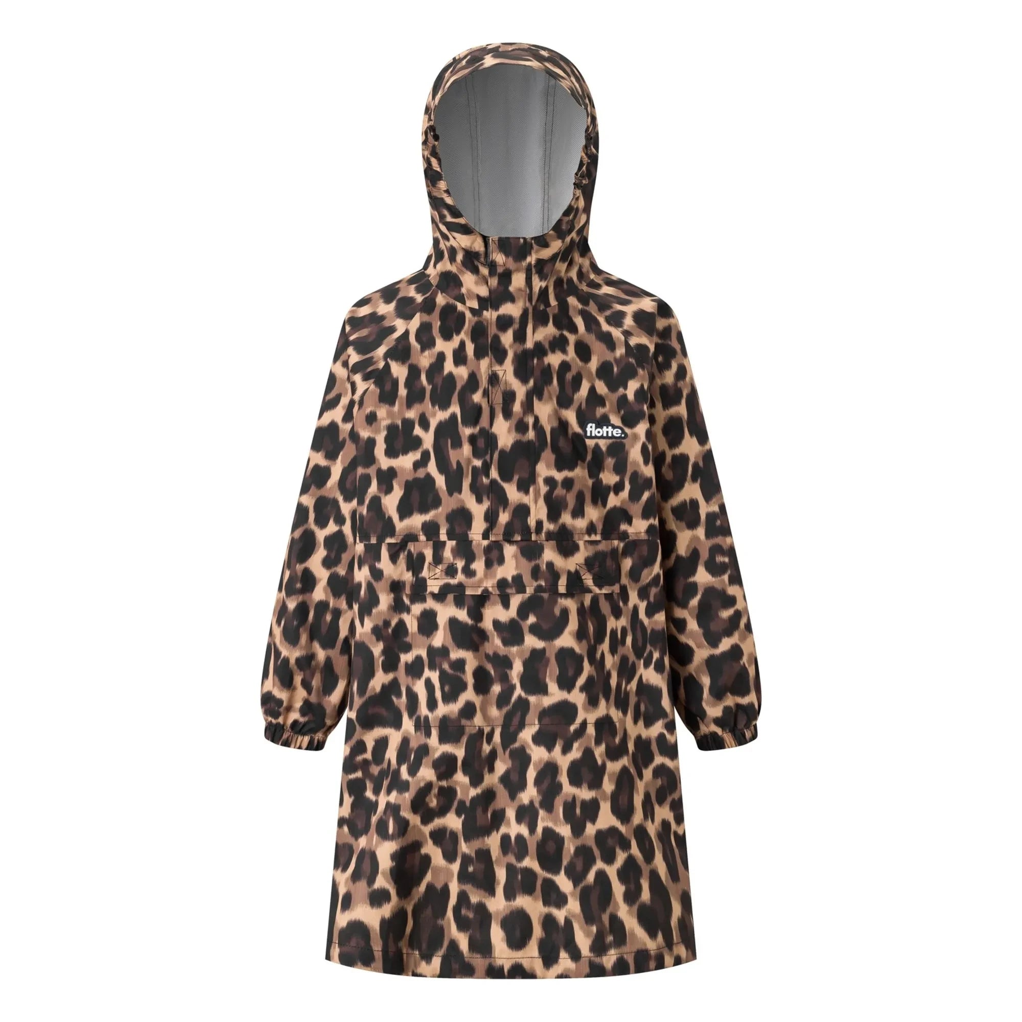 Flotte - Gabrielito Leoparden-Regenponcho aus recycelten Fasern | Braun