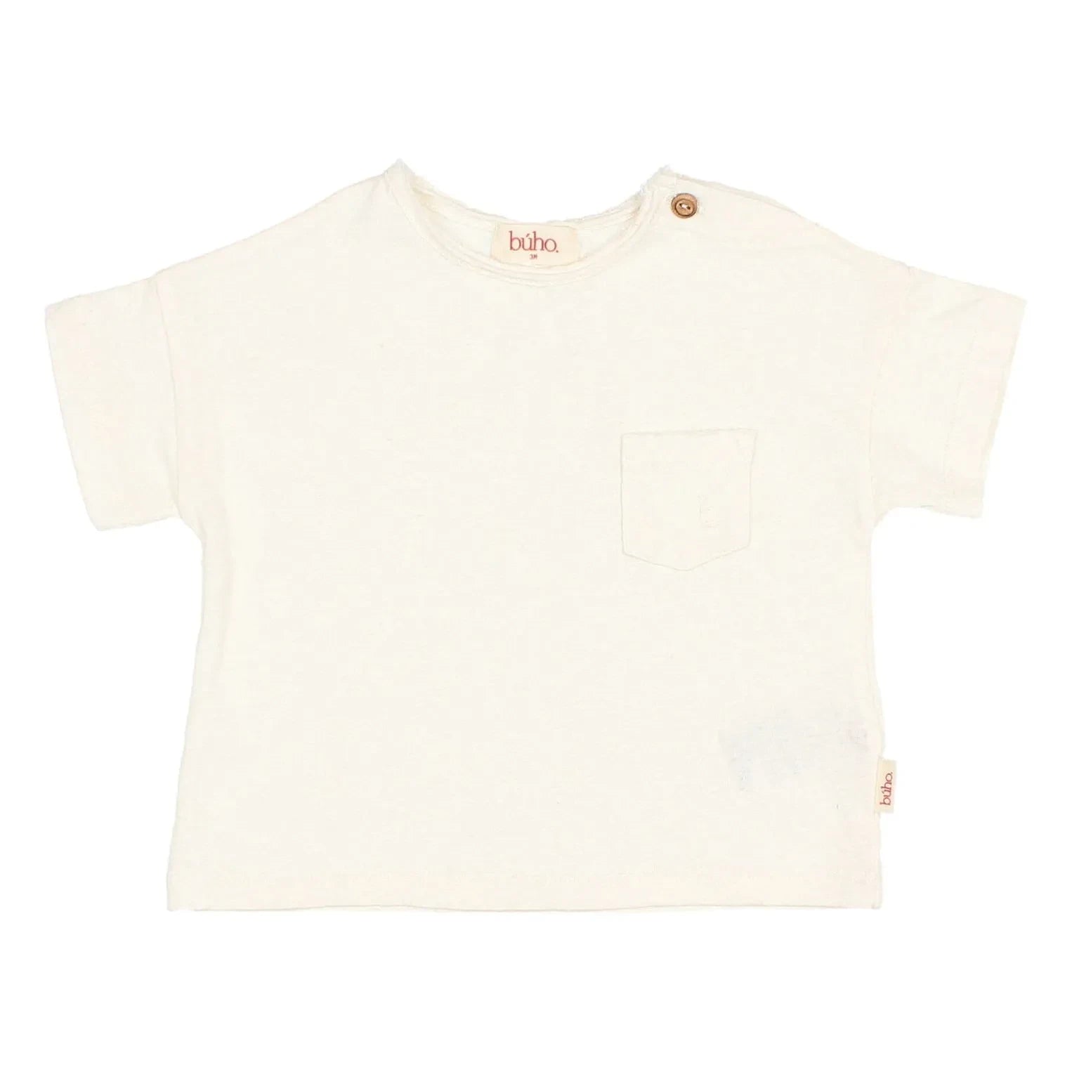 Búho - T-Shirt mit Leinentasche | Weiß