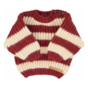 Piupiuchick - Gestreifter Wollpullover | Bordeaux