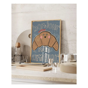 Studio Loco - Großes Poster Croissant | Blau