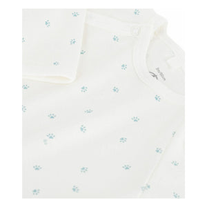 Petit Bateau – Schlafstrampler Pati aus Bio-Baumwolle | Weiß