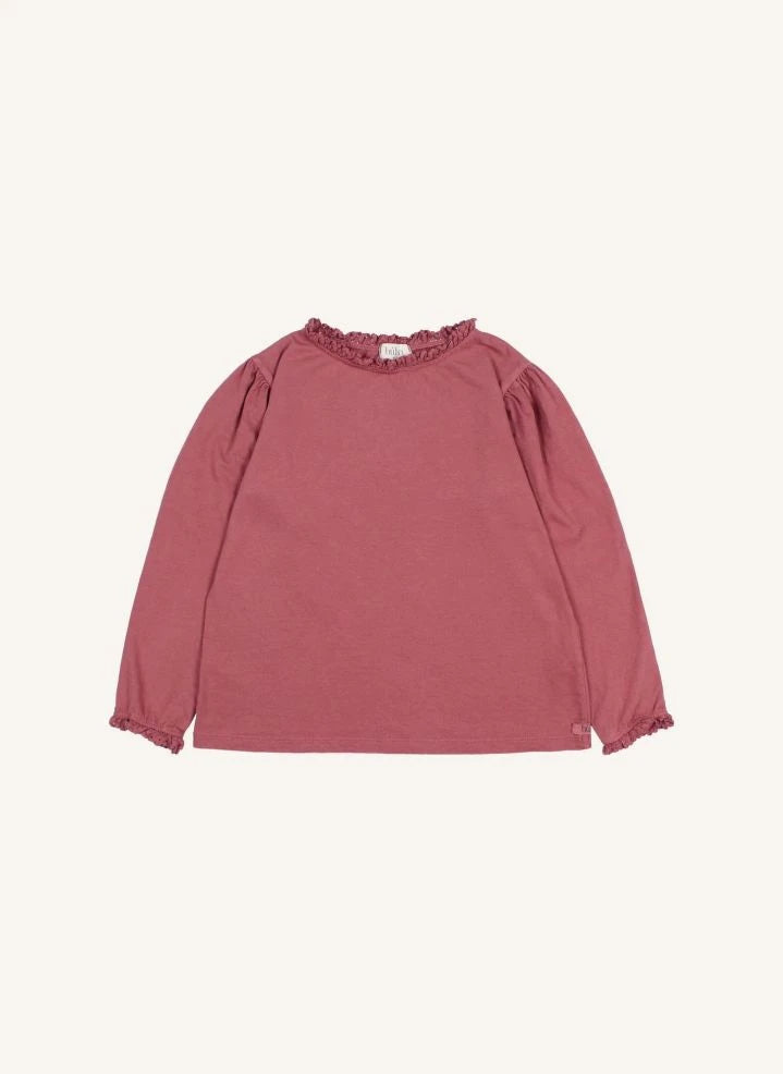 Búho - Spitzen-Bio-Baumwoll-T-Shirt | Mauve
