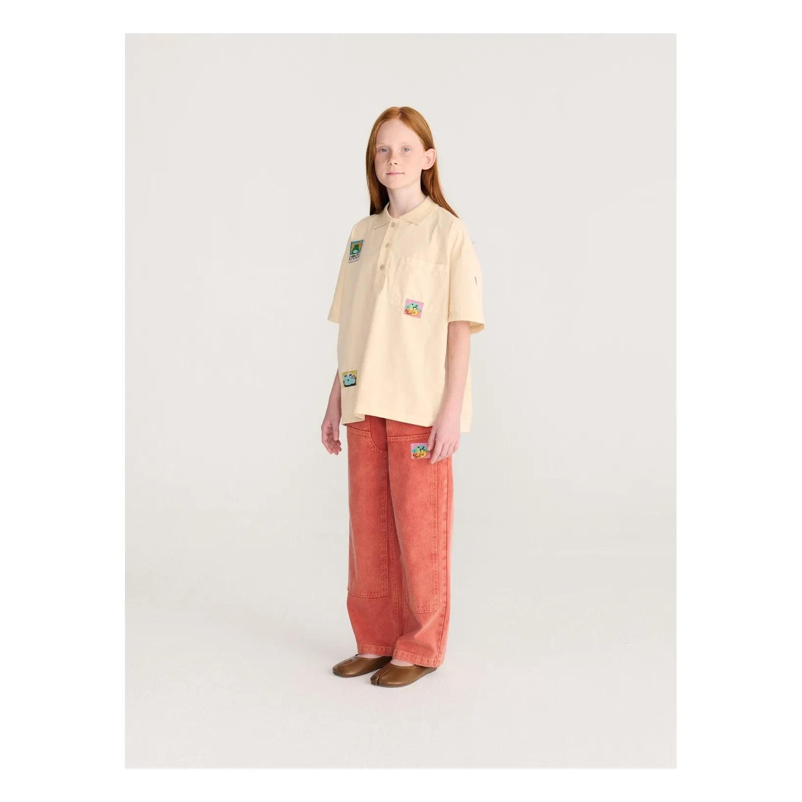 Bobo Choses – Hose mit Einsätzen aus Bio-Baumwoll-Twill | Rot