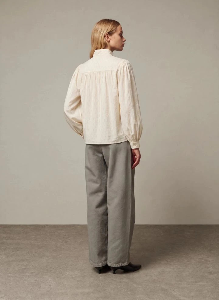 BELLEPIECE - Milton Baumwollbluse | Latte