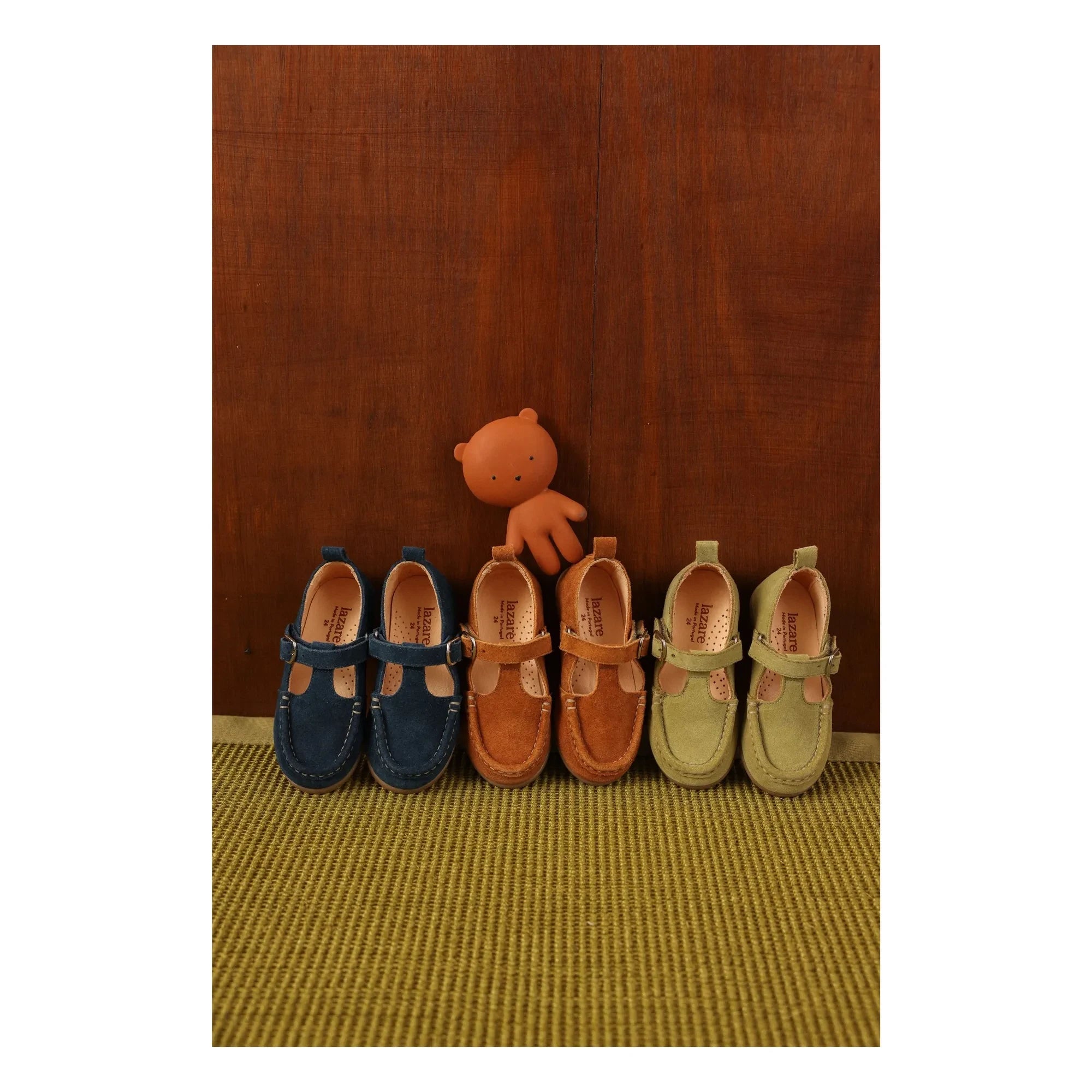 Lazare - Olive Velours für Babys | Marineblau