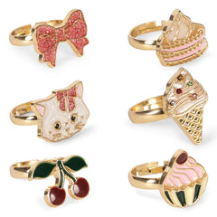 Konges Sløjd - 6 Einstellbare Ringsets | Gold