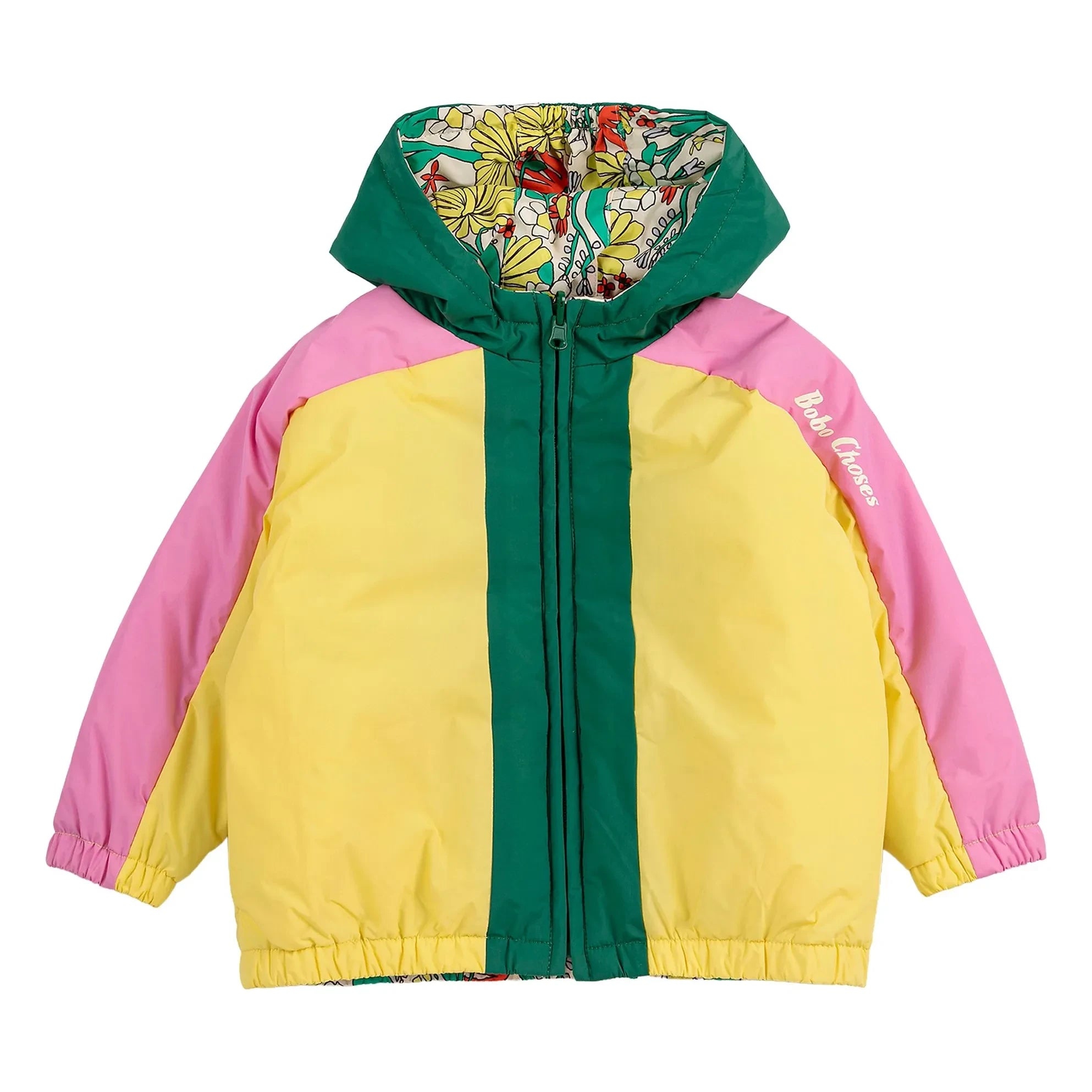 Bobo Choses - Wende-Babyjacke aus recycelter Faser mit Farbblockmuster | Gelb