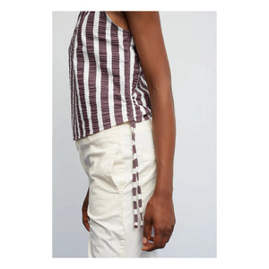 Dr Bloom - Travel Gestreifte Bluse | Aubergine
