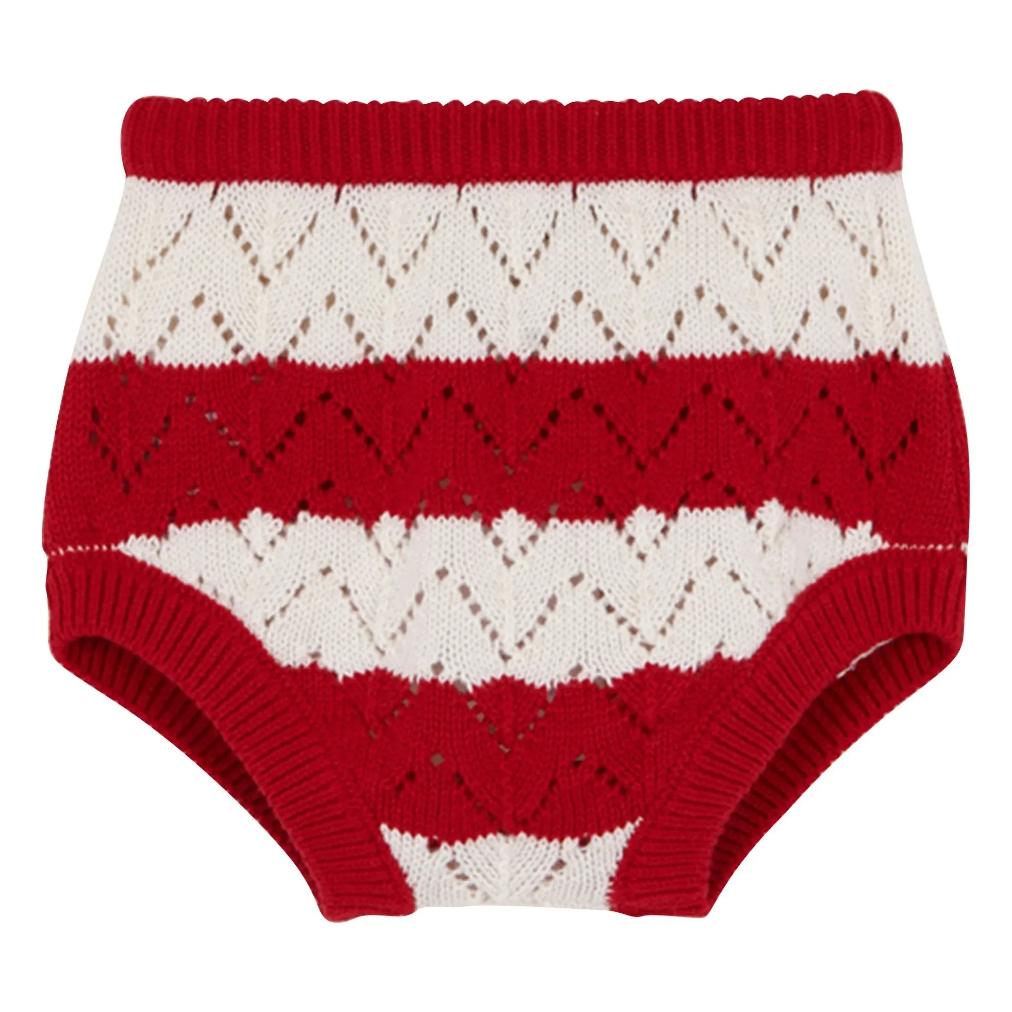 birinit - Bloomer Pointelle Chili Gestreift | Rot