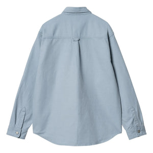 Carhartt WIP - Walter Overshirt aus Baumwolle und Leinen | Grau-Blau
