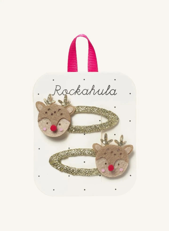 Rockahula Kids - 2er Rentier-Haarspangen-Set | Beige