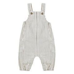 Rylee + Cru - Gestreifte Mini-Latzhose Cargo | Ecru
