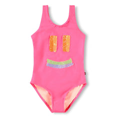 Molo - Nika Smile Badeanzug aus recycelten Fasern | Fuchsia