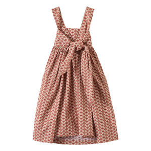 Caramel - Abelia Geometrisches Kleid | Ziegelrot
