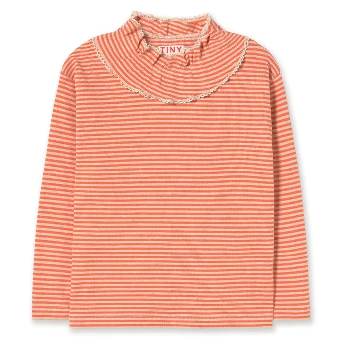 Tinycottons – Geripptes Streifen-T-Shirt aus Bio-Baumwolle | Rot