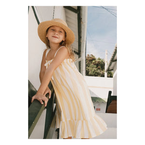 Tinycottons - Gestreiftes Kleid | Gelb