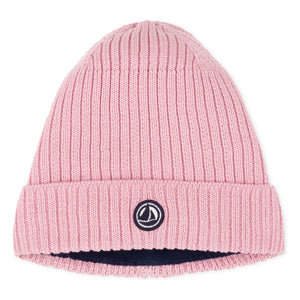 Petit Bateau - Karierte Polar-Mütze | Rosa