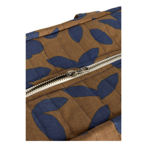 Nobodinoz - Hyde Park Blue Leaves wasserdichte Wickeltasche | Blau