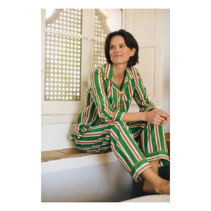 Maria de la Orden - Malo Gestreifter Pyjama | Orange