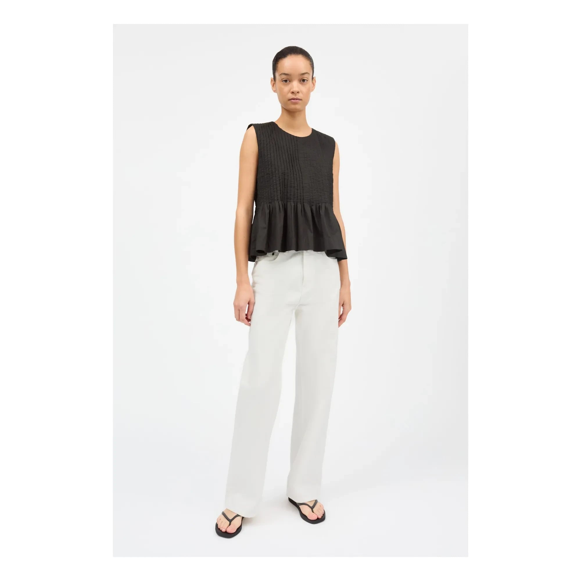 Skall Studio - Pavlova Baumwoll-Top | Schwarz