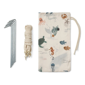 Liewood - Cassie Pop-up Strandzelt | Meerestiere/Sand