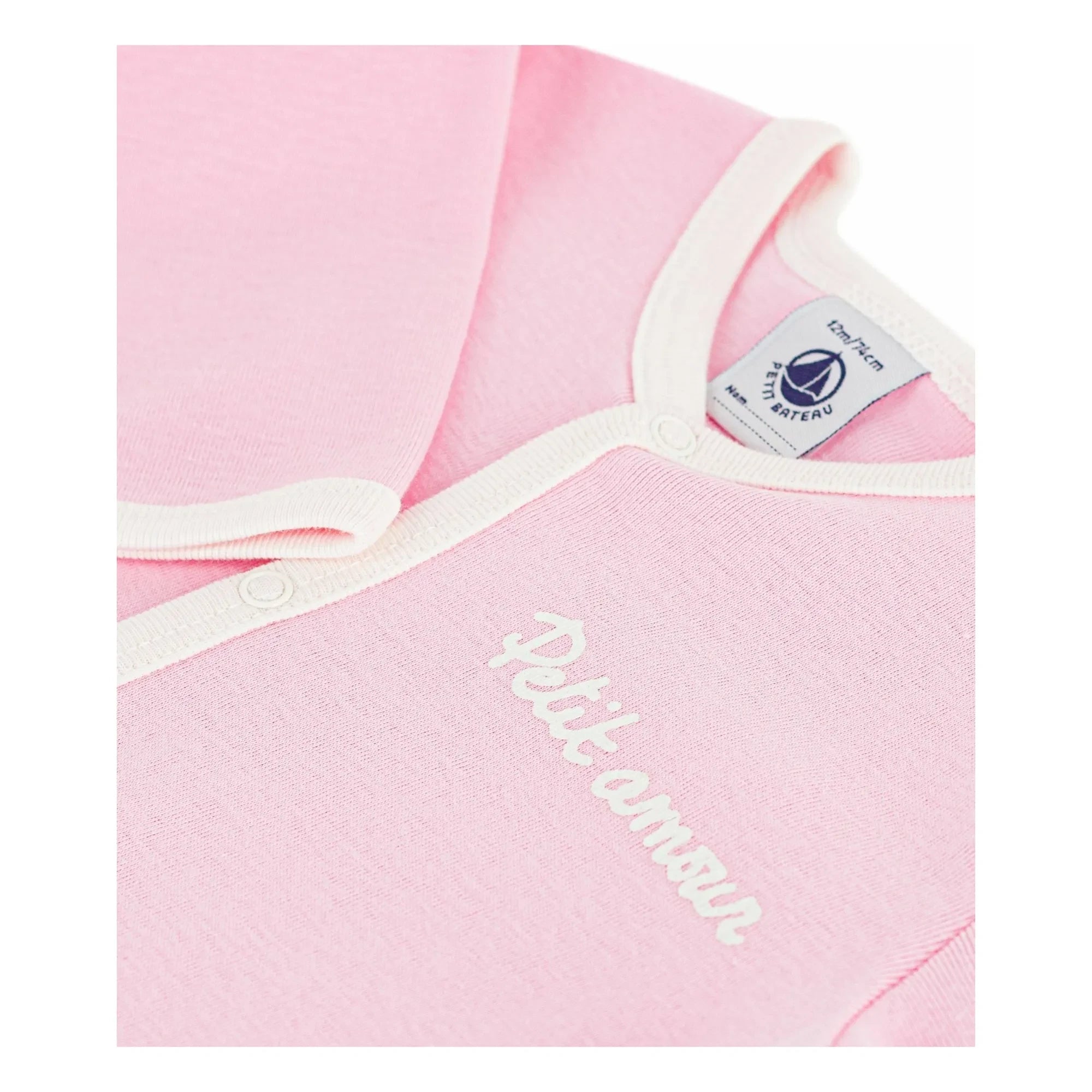 Petit Bateau – Schlafanzug Petit Amour aus Bio-Baumwolle | Rosa
