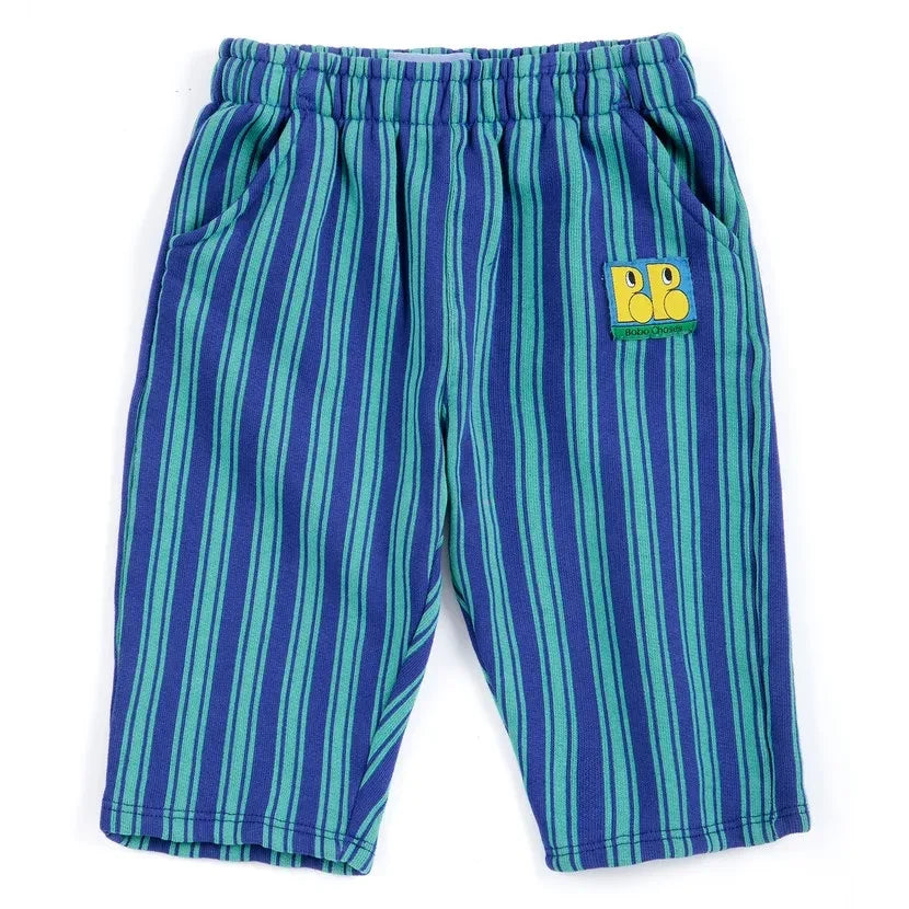 Bobo Choses – Gestreifte Jogginghose aus Bio-Baumwolle | Blau