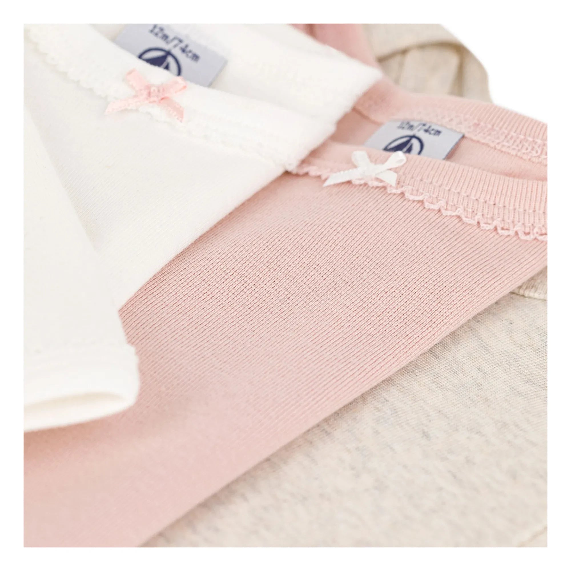 Petit Bateau - 3er-Pack Körperknoten | Rosa