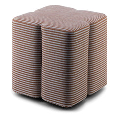 The Socialite Family - Hocker Fiori aus gestreiftem Stoff | Braun