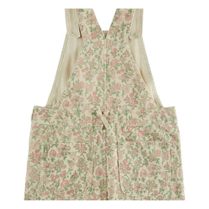 Emile et Ida - Blumenvelours Latzhose | Beige