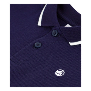 Petit Bateau - Baby-Poloshirt aus Bio-Baumwolle | Nachtblau