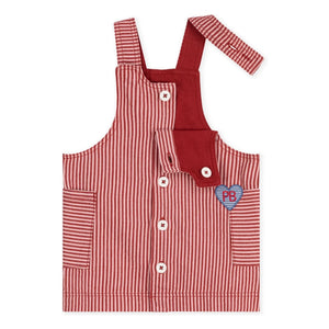 Petit Bateau - Çizgili Organik Pamuk Tulum Elbise | Pembe