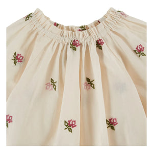 Emile et Ida - Bestickte Rosen Bluse | Creme