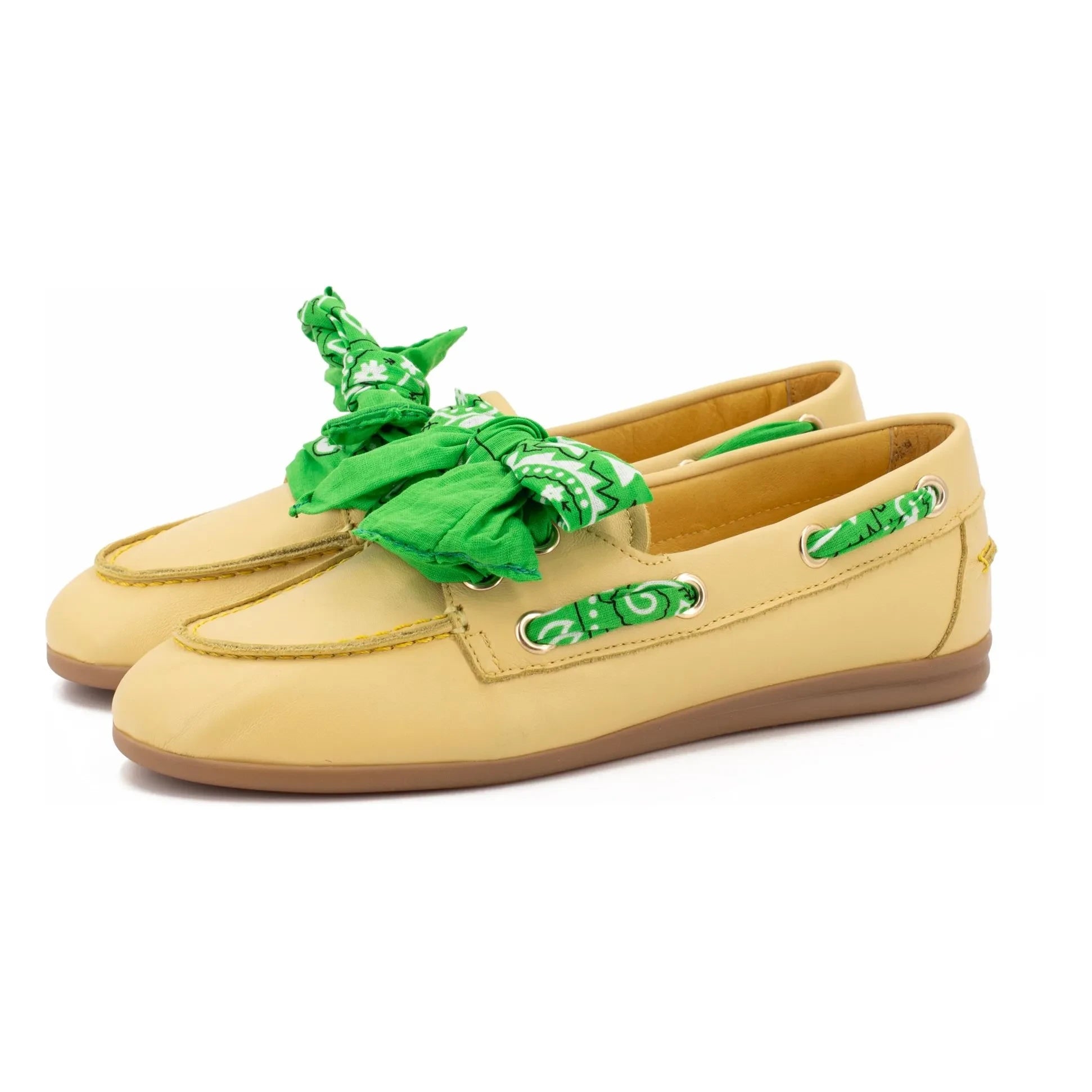 Toral - Nahua Bandana Leder Bootsschuh | Gelb