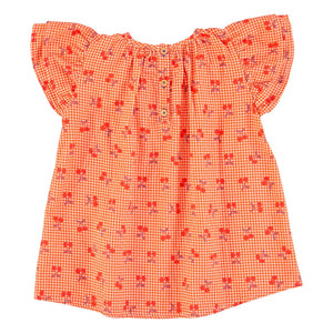 Piupiuchick - Cherry Vichy Kleid | Orange