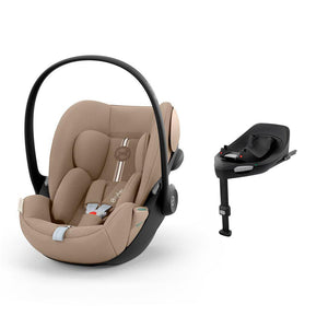 CYBEX Cloud G i-Size Plus Car Seat - Almond Beige-Car Seats-Almond Beige-With Base | Natural Baby Shower