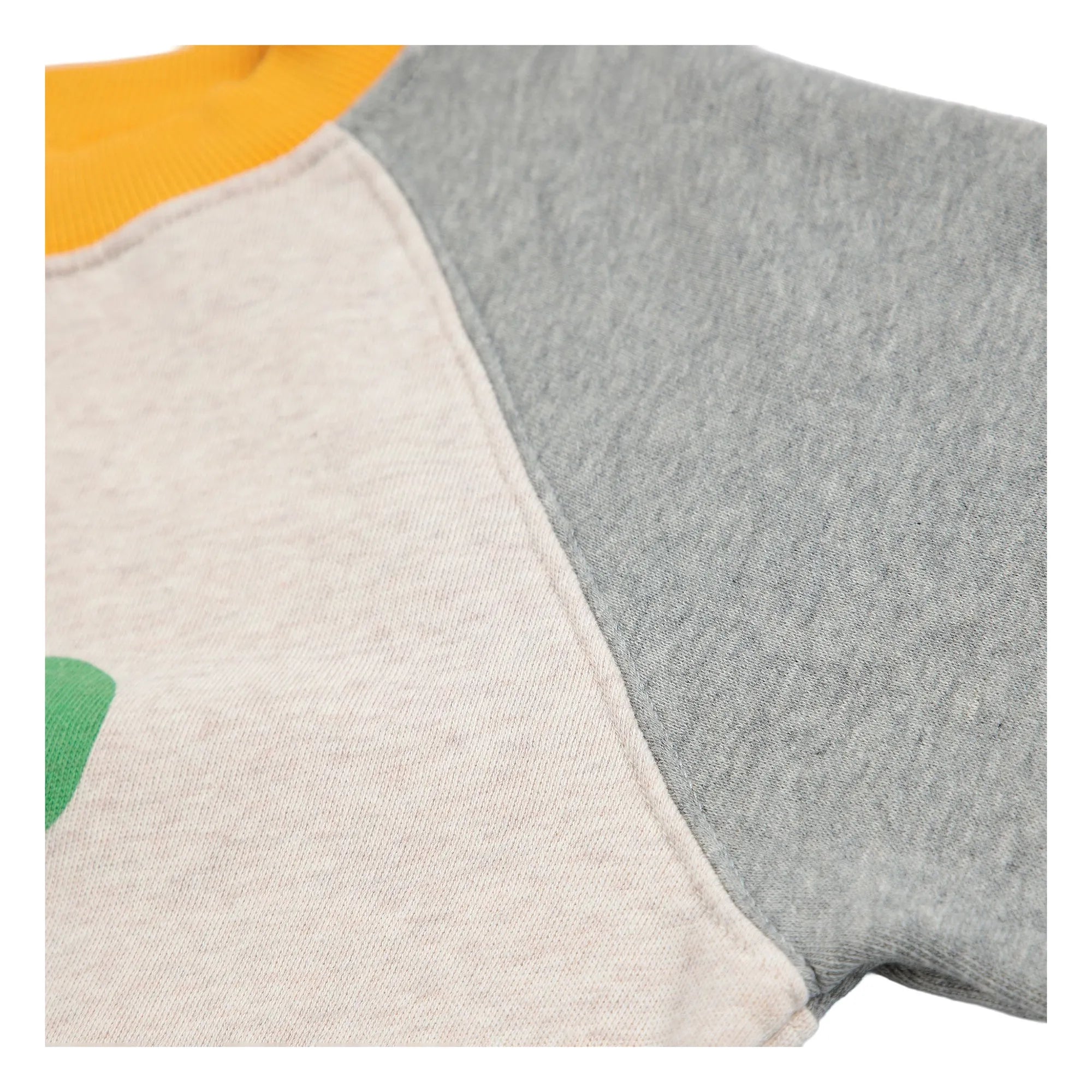 Bobo Choses - Kleeblatt-Sweatshirt aus Bio-Baumwolle mit Farbblock | Grau Beige