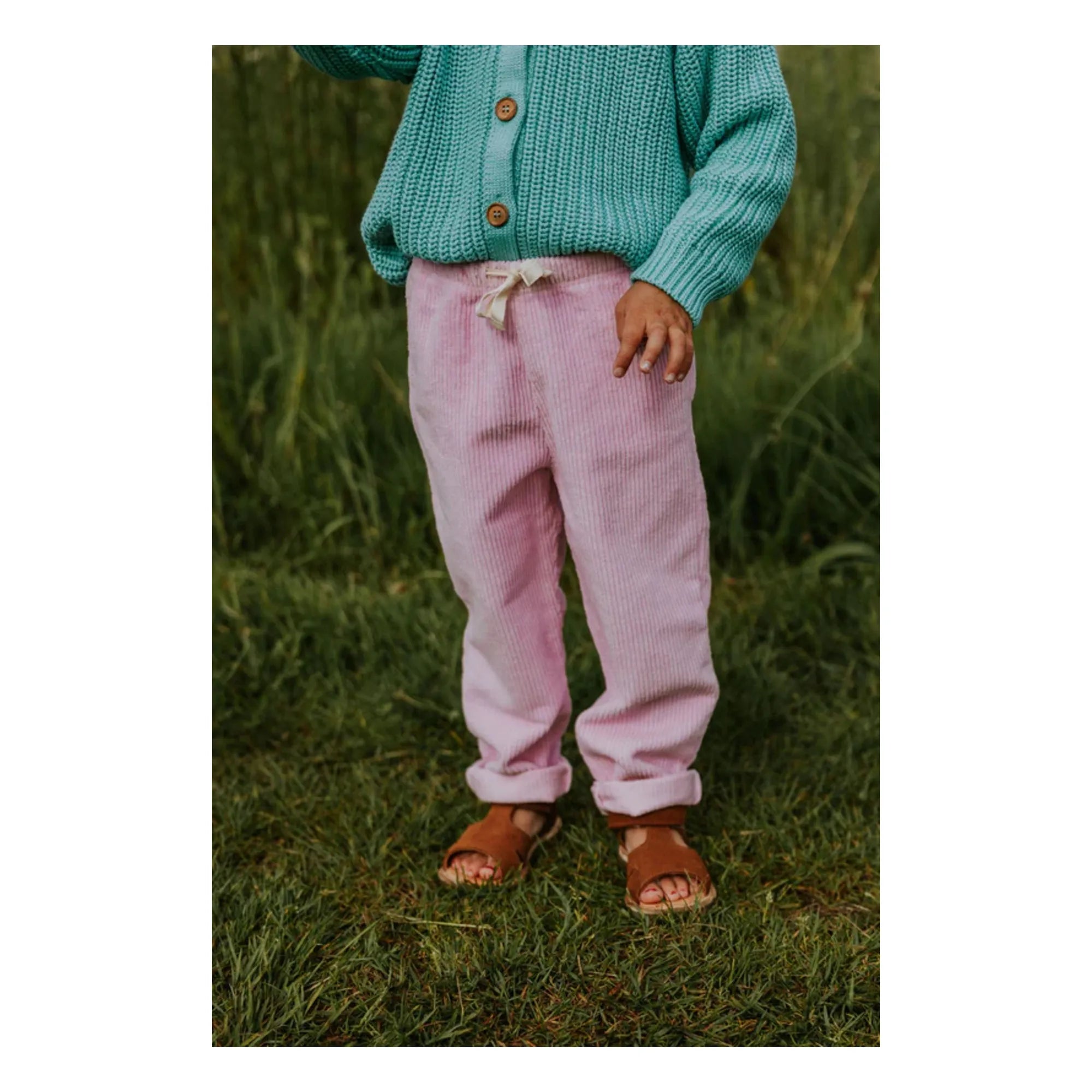 Yuki - Baumwoll-Samt-Hose | Bonbonrosa