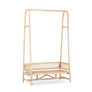CuddleCo Aria Clothes Rail - Rattan-Clothing Storage-Rattan- | Natural Baby Shower
