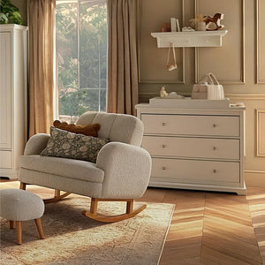 CuddleCo Shelf (800m with 3 knobs) Assembled - White-Shelves-White- | Natural Baby Shower