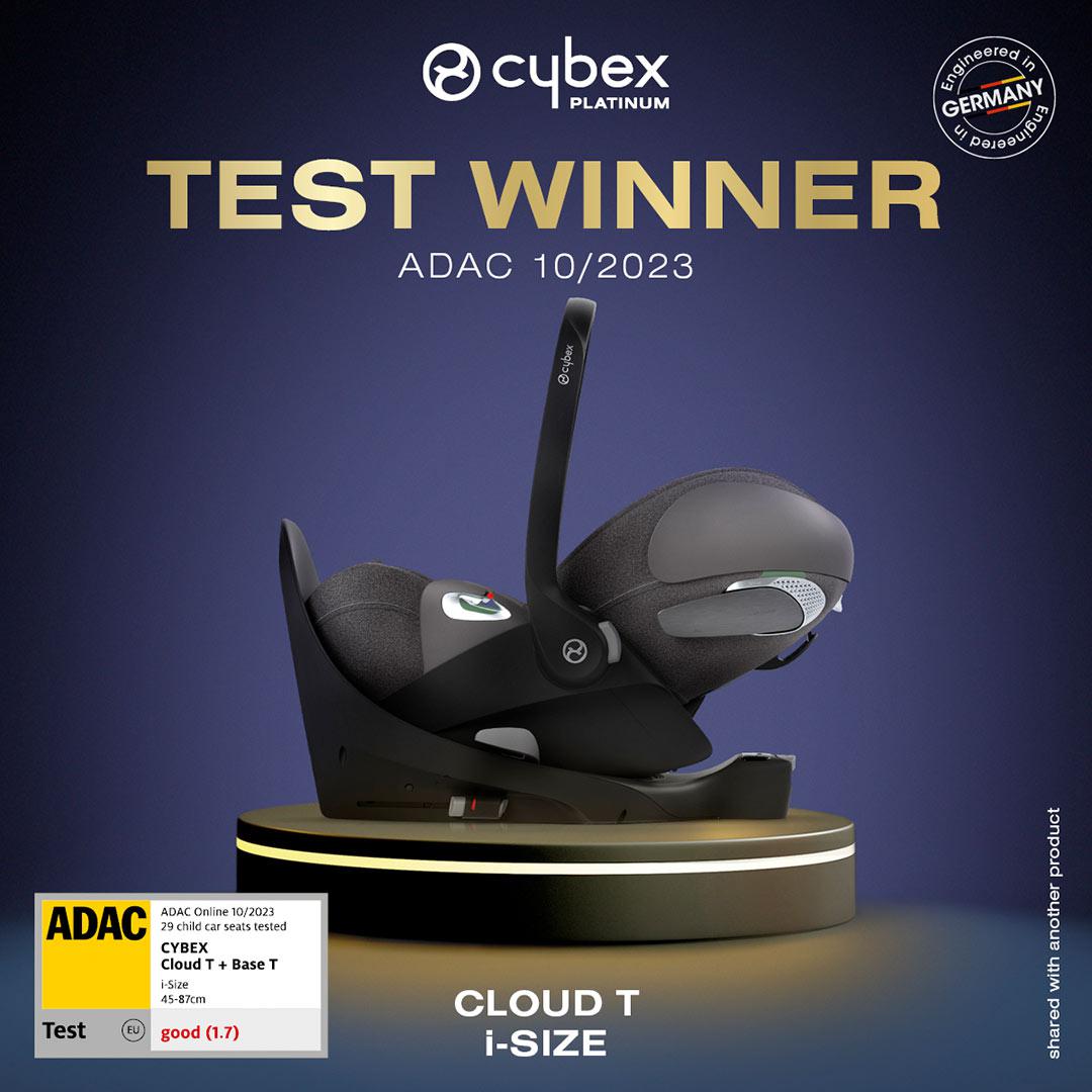 CYBEX Cloud T i-Size Rotating Baby Car Seat - Sepia Black-Car Seats-Sepia Black-No Base | Natural Baby Shower